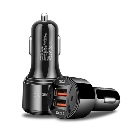 TE-092 36W Dual QC3.0 USB Fast Car Charger, Car Charger