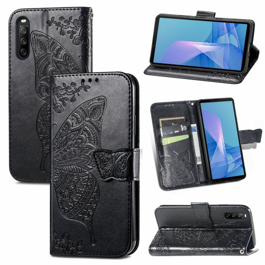 Butterfly Love Flowers Embossed Horizontal Flip Leather Case with Holder & Card Slots & Wallet & Lanyard, For Sony Xperia 10 III, For OPPO Realme 8 / 8 Pro, For Realme V13 5G/ 8 5G / Q3i 5G / Q3 5G, For OPPO A94 4G