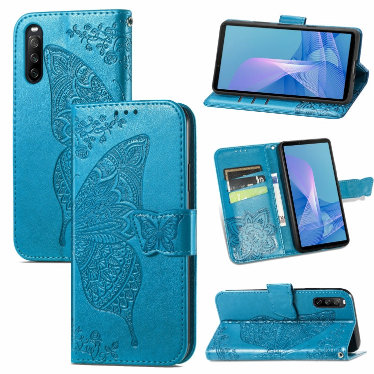 Butterfly Love Flowers Embossed Horizontal Flip Leather Case with Holder & Card Slots & Wallet & Lanyard, For Sony Xperia 10 III, For OPPO Realme 8 / 8 Pro, For Realme V13 5G/ 8 5G / Q3i 5G / Q3 5G, For OPPO A94 4G