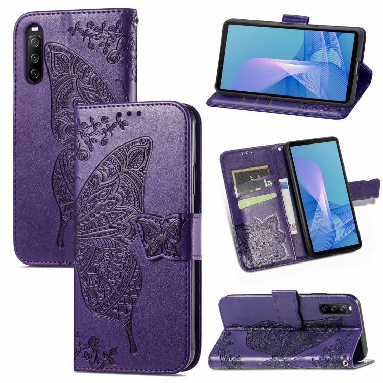 Butterfly Love Flowers Embossed Horizontal Flip Leather Case with Holder & Card Slots & Wallet & Lanyard, For Sony Xperia 10 III, For OPPO Realme 8 / 8 Pro, For Realme V13 5G/ 8 5G / Q3i 5G / Q3 5G, For OPPO A94 4G