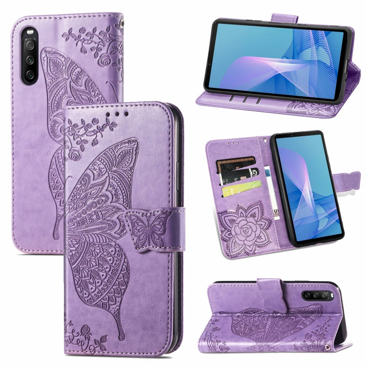 Butterfly Love Flowers Embossed Horizontal Flip Leather Case with Holder & Card Slots & Wallet & Lanyard, For Sony Xperia 10 III, For OPPO Realme 8 / 8 Pro, For Realme V13 5G/ 8 5G / Q3i 5G / Q3 5G, For OPPO A94 4G