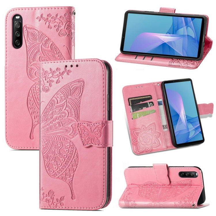 Butterfly Love Flowers Embossed Horizontal Flip Leather Case with Holder & Card Slots & Wallet & Lanyard, For Sony Xperia 10 III, For OPPO Realme 8 / 8 Pro, For Realme V13 5G/ 8 5G / Q3i 5G / Q3 5G, For OPPO A94 4G