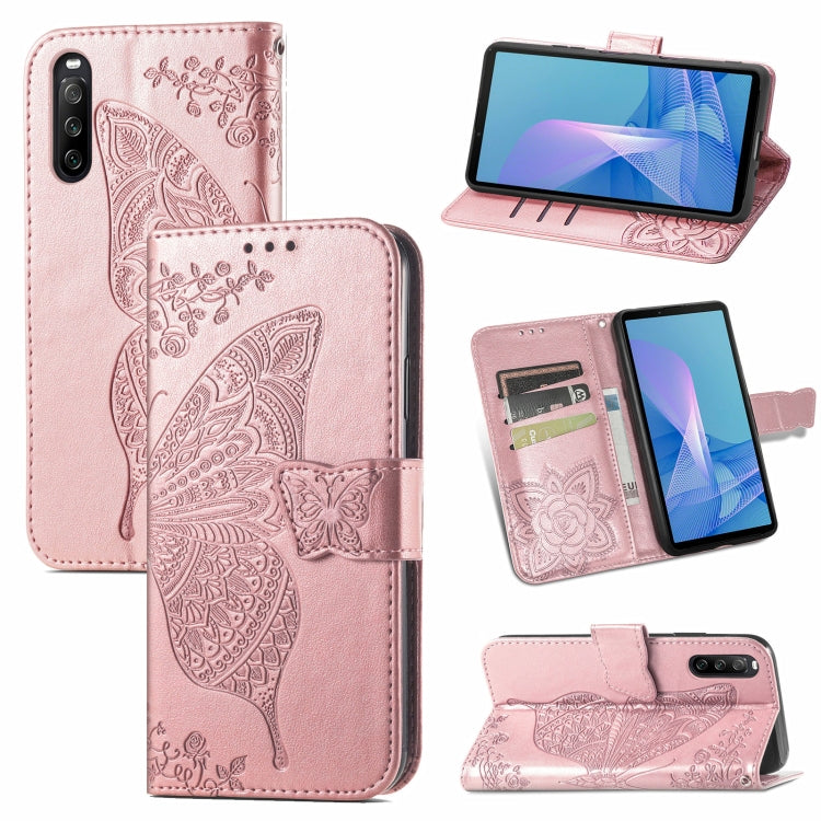 Butterfly Love Flowers Embossed Horizontal Flip Leather Case with Holder & Card Slots & Wallet & Lanyard, For Sony Xperia 10 III, For OPPO Realme 8 / 8 Pro, For Realme V13 5G/ 8 5G / Q3i 5G / Q3 5G, For OPPO A94 4G