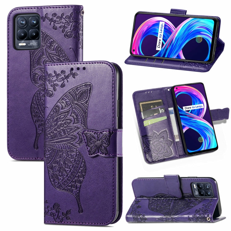 Butterfly Love Flowers Embossed Horizontal Flip Leather Case with Holder & Card Slots & Wallet & Lanyard, For Sony Xperia 10 III, For OPPO Realme 8 / 8 Pro, For Realme V13 5G/ 8 5G / Q3i 5G / Q3 5G, For OPPO A94 4G