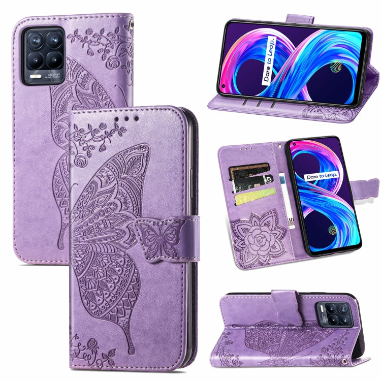 Butterfly Love Flowers Embossed Horizontal Flip Leather Case with Holder & Card Slots & Wallet & Lanyard, For Sony Xperia 10 III, For OPPO Realme 8 / 8 Pro, For Realme V13 5G/ 8 5G / Q3i 5G / Q3 5G, For OPPO A94 4G