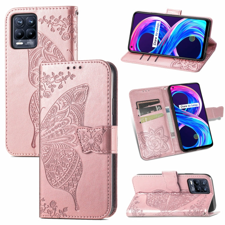 Butterfly Love Flowers Embossed Horizontal Flip Leather Case with Holder & Card Slots & Wallet & Lanyard, For Sony Xperia 10 III, For OPPO Realme 8 / 8 Pro, For Realme V13 5G/ 8 5G / Q3i 5G / Q3 5G, For OPPO A94 4G