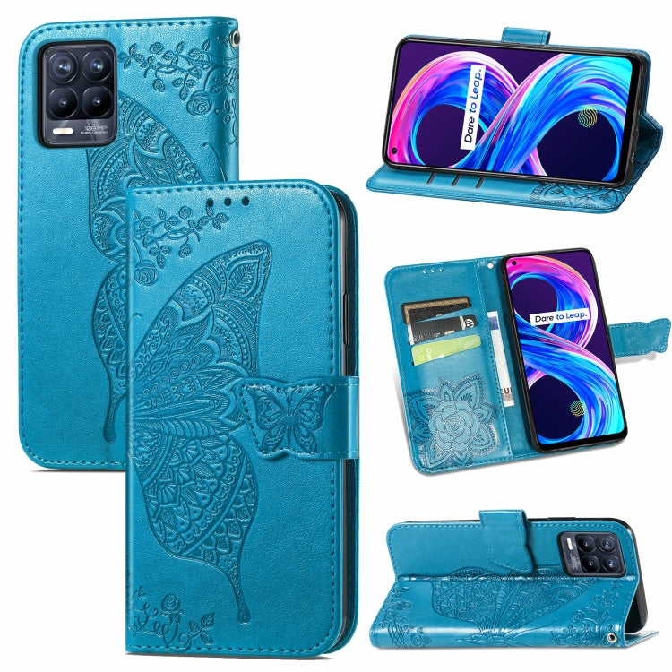 Butterfly Love Flowers Embossed Horizontal Flip Leather Case with Holder & Card Slots & Wallet & Lanyard, For Sony Xperia 10 III, For OPPO Realme 8 / 8 Pro, For Realme V13 5G/ 8 5G / Q3i 5G / Q3 5G, For OPPO A94 4G