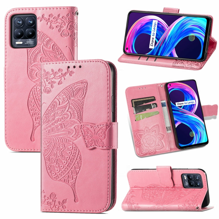 Butterfly Love Flowers Embossed Horizontal Flip Leather Case with Holder & Card Slots & Wallet & Lanyard, For Sony Xperia 10 III, For OPPO Realme 8 / 8 Pro, For Realme V13 5G/ 8 5G / Q3i 5G / Q3 5G, For OPPO A94 4G