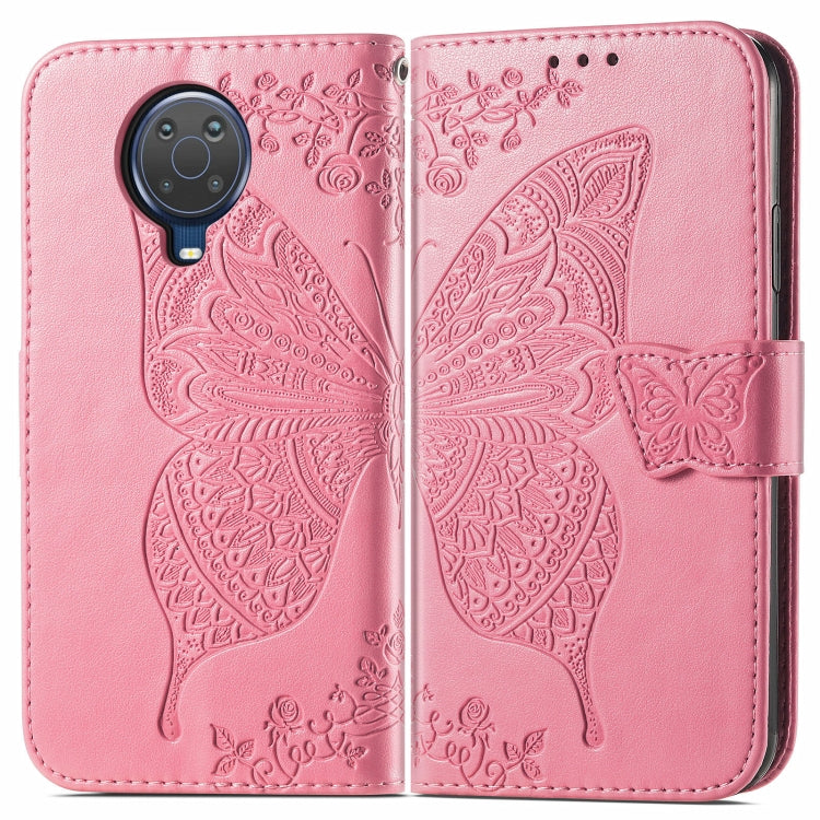 Butterfly Love Flower Embossed Horizontal Flip Leather Case with Bracket / Card Slot / Wallet / Lanyard, For Nokia 6.3, For LG Stylo 7 4G