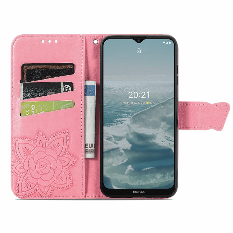 Butterfly Love Flower Embossed Horizontal Flip Leather Case with Bracket / Card Slot / Wallet / Lanyard, For Nokia 6.3, For LG Stylo 7 4G