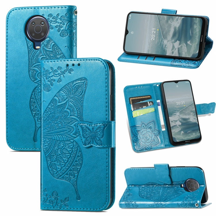 Butterfly Love Flower Embossed Horizontal Flip Leather Case with Bracket / Card Slot / Wallet / Lanyard, For Nokia 6.3, For LG Stylo 7 4G