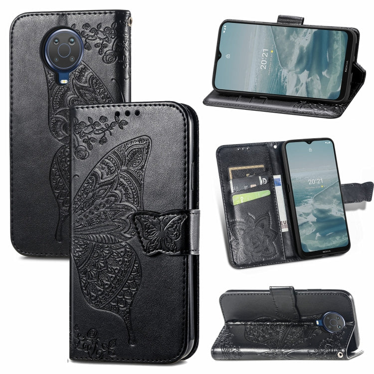 Butterfly Love Flower Embossed Horizontal Flip Leather Case with Bracket / Card Slot / Wallet / Lanyard, For Nokia 6.3, For LG Stylo 7 4G