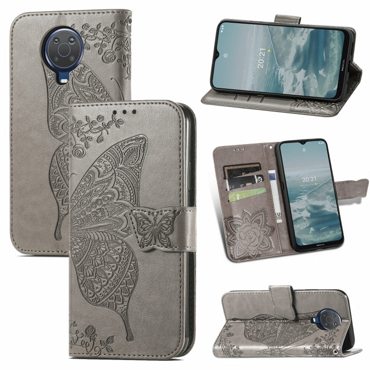 Butterfly Love Flower Embossed Horizontal Flip Leather Case with Bracket / Card Slot / Wallet / Lanyard, For Nokia 6.3, For LG Stylo 7 4G