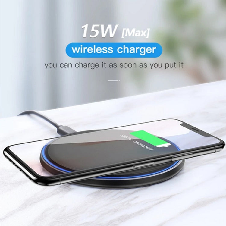 WX-70 15W Ultra-thin Wireless Charger Mirror Wireless Charger for Mobile Phone, 15W