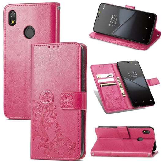 Four-leaf Clasp Embossed Buckle Mobile Phone Protection Leather Case with Lanyard & Card Slot & Wallet & Bracket Function, For Tecno Pop 3, For Tone E21, For OPPO Reno5 A