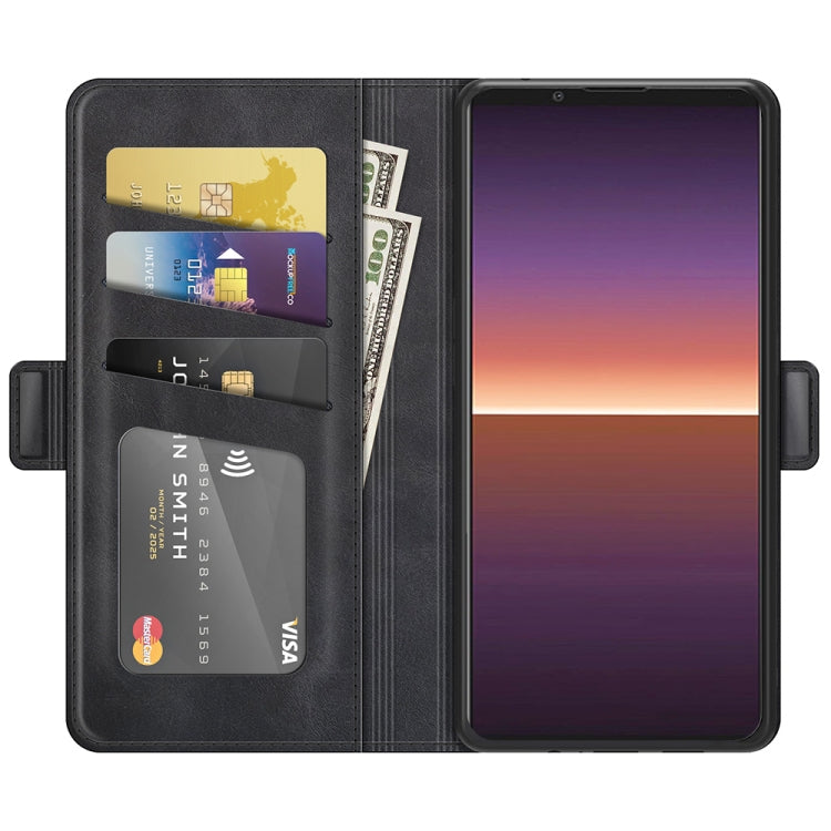 For Sony Xperia 1 III Dual-side Magnetic Buckle Horizontal Flip Leather Case with Holder & Card Slots & Wallet, For Sony Xperia 1 III