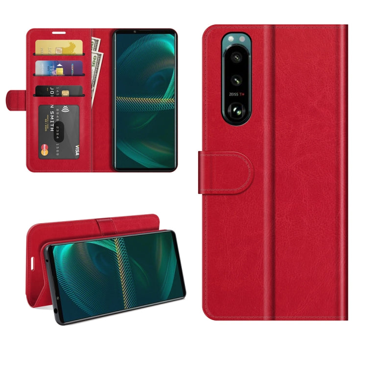 For Sony Xperia 5 III R64 Texture Single Horizontal Flip Protective Case with Holder & Card Slots & Wallet& Photo Frame, For Sony Xperia 5 III