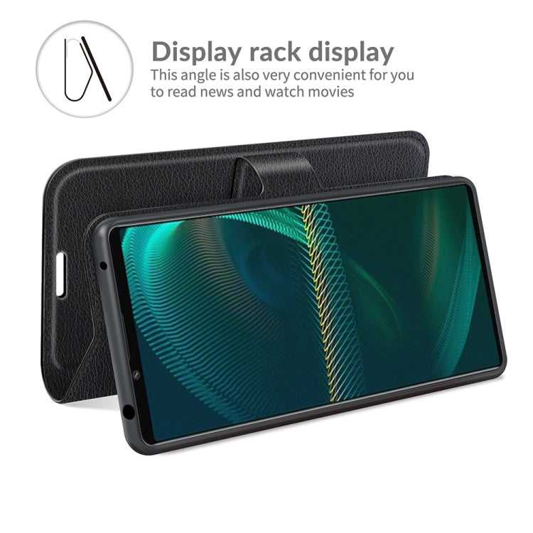 For Sony Xperia 5 III Litchi Texture Horizontal Flip Protective Case with Holder & Card Slots & Wallet, For Sony Xperia 5 III