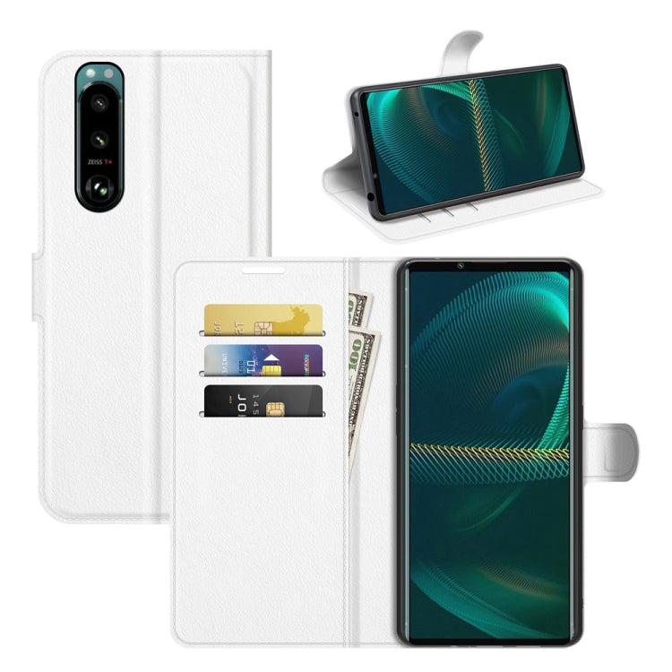 For Sony Xperia 5 III Litchi Texture Horizontal Flip Protective Case with Holder & Card Slots & Wallet, For Sony Xperia 5 III