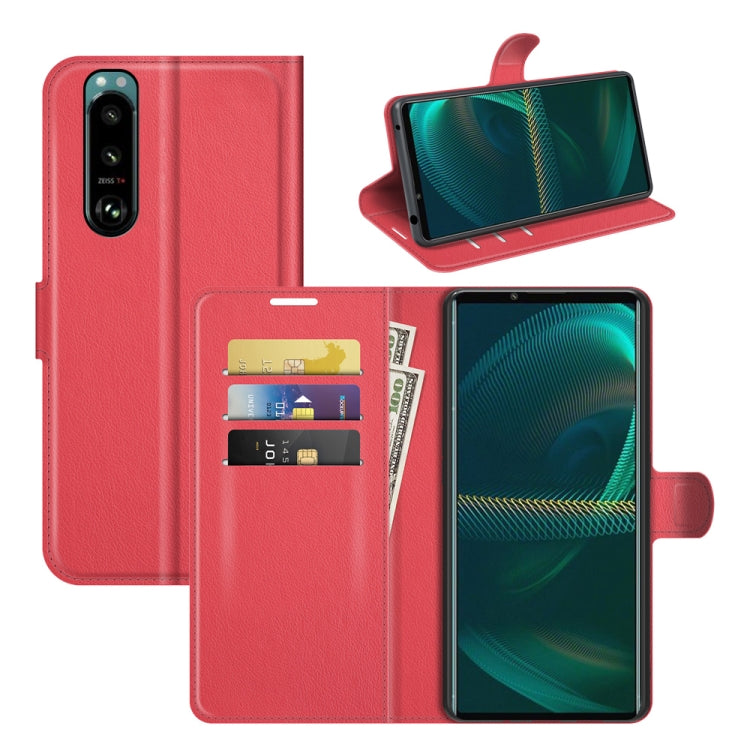 For Sony Xperia 5 III Litchi Texture Horizontal Flip Protective Case with Holder & Card Slots & Wallet, For Sony Xperia 5 III