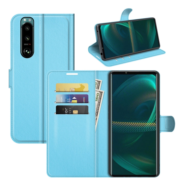 For Sony Xperia 5 III Litchi Texture Horizontal Flip Protective Case with Holder & Card Slots & Wallet, For Sony Xperia 5 III