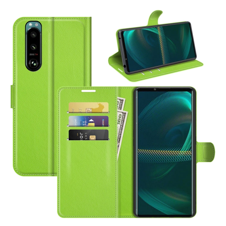 For Sony Xperia 5 III Litchi Texture Horizontal Flip Protective Case with Holder & Card Slots & Wallet, For Sony Xperia 5 III