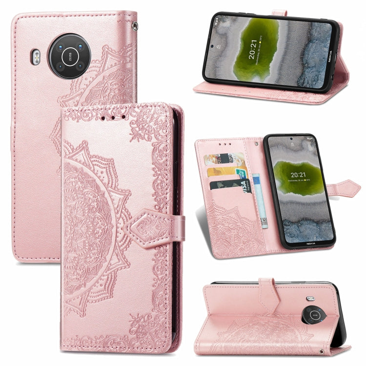 Mandala Flower Embossed Horizontal Flip Leather Case with Bracket / Card Slot / Wallet / Lanyard, For Nokia X10, For Sony Xperia Ace II, For TECNO Pop 3, For Sharp R6, For ZTE 30 Ultra 5G