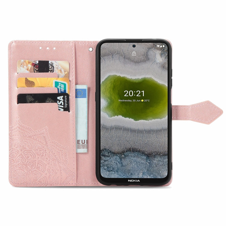 Mandala Flower Embossed Horizontal Flip Leather Case with Bracket / Card Slot / Wallet / Lanyard, For Nokia X10, For Sony Xperia Ace II, For TECNO Pop 3, For Sharp R6