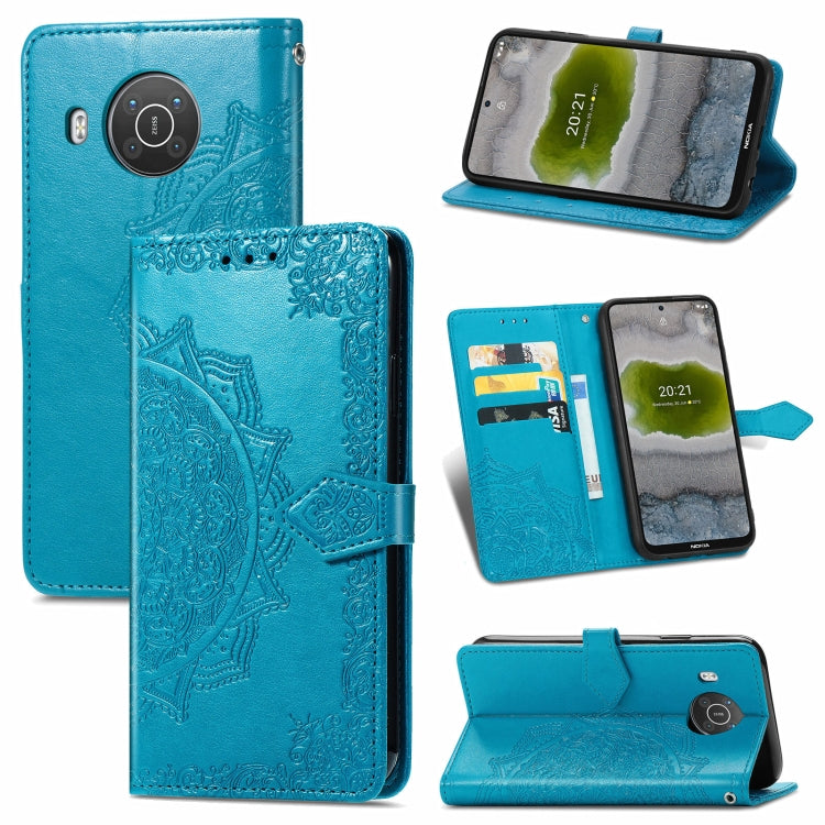Mandala Flower Embossed Horizontal Flip Leather Case with Bracket / Card Slot / Wallet / Lanyard, For Nokia X10, For Sony Xperia Ace II, For TECNO Pop 3, For Sharp R6
