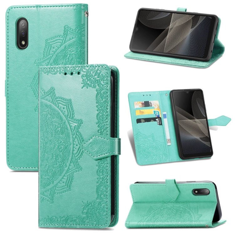 Mandala Flower Embossed Horizontal Flip Leather Case with Bracket / Card Slot / Wallet / Lanyard, For Nokia X10, For Sony Xperia Ace II, For TECNO Pop 3, For Sharp R6, For ZTE 30 Ultra 5G