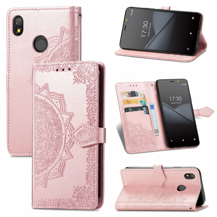 Mandala Flower Embossed Horizontal Flip Leather Case with Bracket / Card Slot / Wallet / Lanyard, For Nokia X10, For Sony Xperia Ace II, For TECNO Pop 3, For Sharp R6, For ZTE 30 Ultra 5G