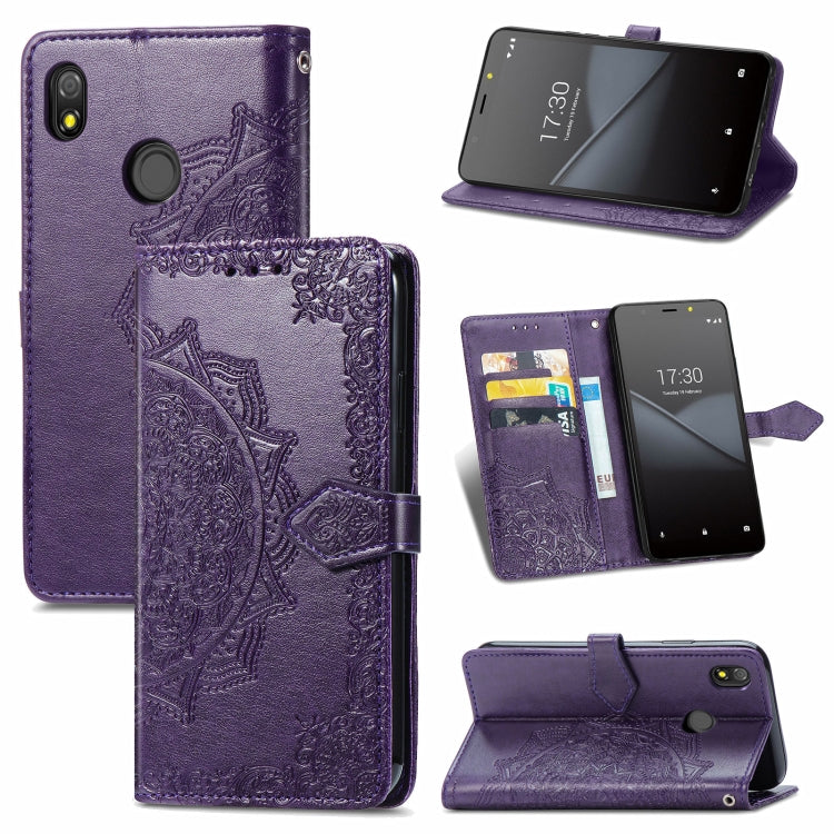 Mandala Flower Embossed Horizontal Flip Leather Case with Bracket / Card Slot / Wallet / Lanyard, For Nokia X10, For Sony Xperia Ace II, For TECNO Pop 3, For Sharp R6, For ZTE 30 Ultra 5G