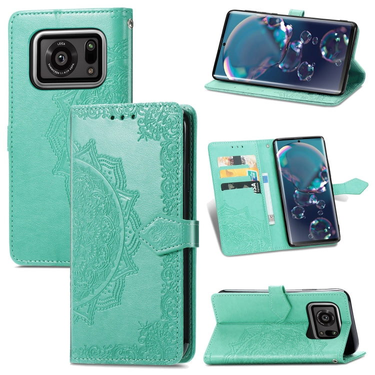 Mandala Flower Embossed Horizontal Flip Leather Case with Bracket / Card Slot / Wallet / Lanyard, For Nokia X10, For Sony Xperia Ace II, For TECNO Pop 3, For Sharp R6, For ZTE 30 Ultra 5G