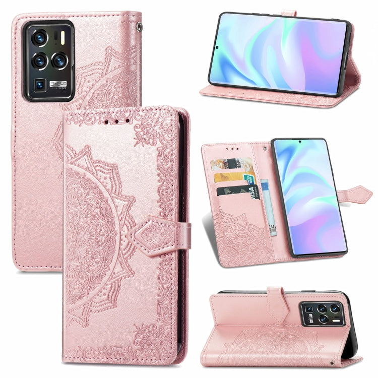 Mandala Flower Embossed Horizontal Flip Leather Case with Bracket / Card Slot / Wallet / Lanyard, For Nokia X10, For Sony Xperia Ace II, For TECNO Pop 3, For Sharp R6, For ZTE 30 Ultra 5G