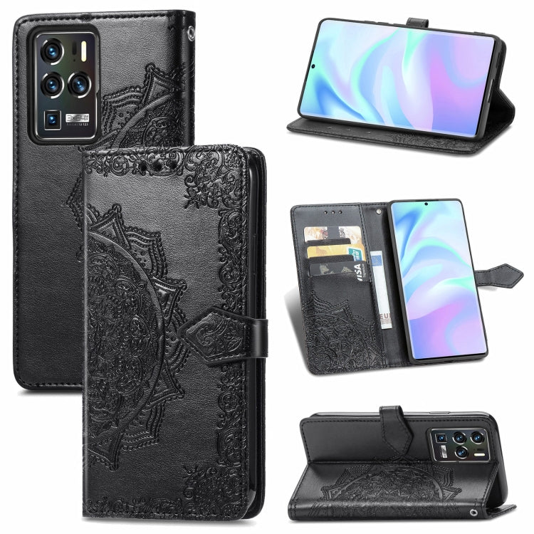 Mandala Flower Embossed Horizontal Flip Leather Case with Bracket / Card Slot / Wallet / Lanyard, For Nokia X10, For Sony Xperia Ace II, For TECNO Pop 3, For Sharp R6, For ZTE 30 Ultra 5G