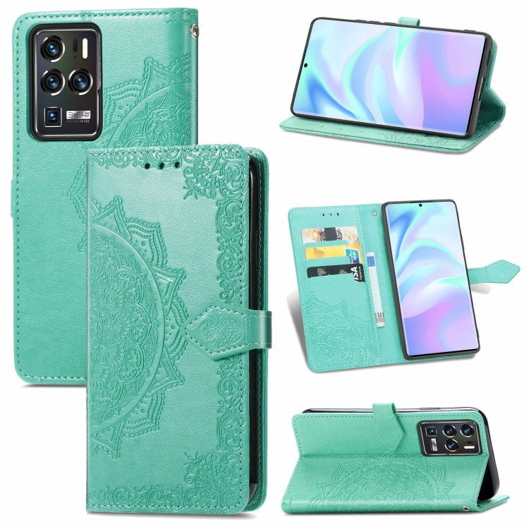 Mandala Flower Embossed Horizontal Flip Leather Case with Bracket / Card Slot / Wallet / Lanyard, For Nokia X10, For Sony Xperia Ace II, For TECNO Pop 3, For Sharp R6, For ZTE 30 Ultra 5G