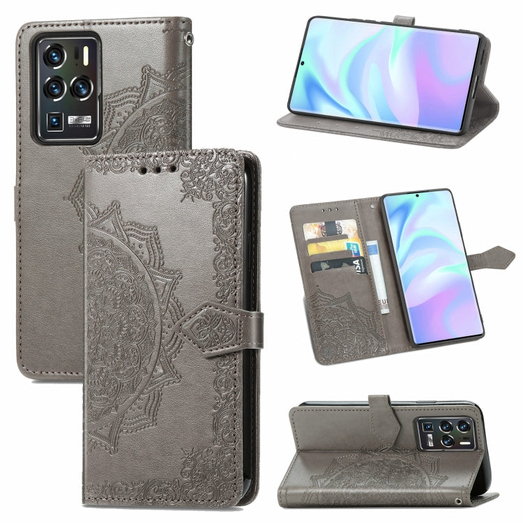 Mandala Flower Embossed Horizontal Flip Leather Case with Bracket / Card Slot / Wallet / Lanyard, For Nokia X10, For Sony Xperia Ace II, For TECNO Pop 3, For Sharp R6, For ZTE 30 Ultra 5G