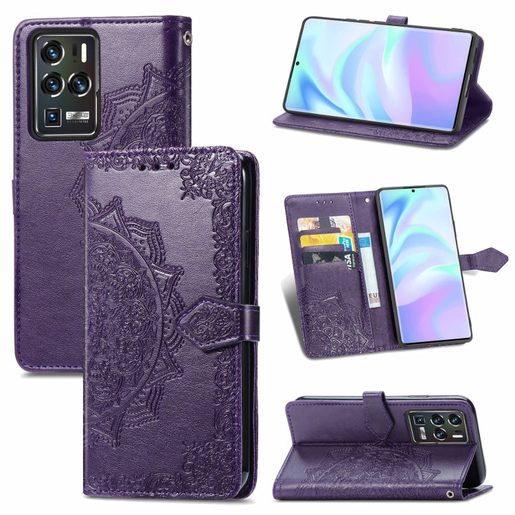 Mandala Flower Embossed Horizontal Flip Leather Case with Bracket / Card Slot / Wallet / Lanyard, For Nokia X10, For Sony Xperia Ace II, For TECNO Pop 3, For Sharp R6, For ZTE 30 Ultra 5G