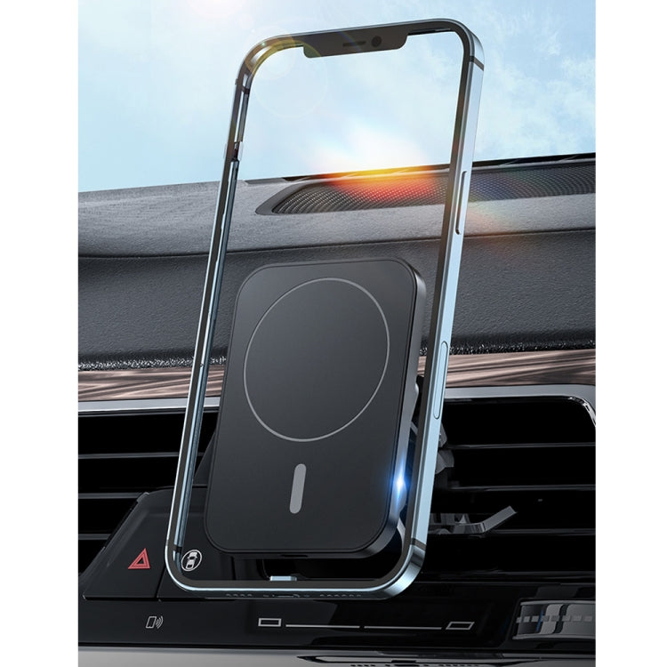 W-987 Magnetic Suction 15W Wireless Charger Car Air Outlet Bracket for iPhone 12 Series and other Smart Phones, W-987