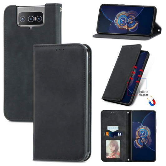 Retro Skin Feel Business Magnetic Horizontal Flip Leather Case with Holder & Card Slots & Wallet & Photo Frame, For Asus Zenfone 8 Flip, For Alcatel 1S 2021, For ZTE Nubia Z30 Pro, For ZTE Axon 30 5G