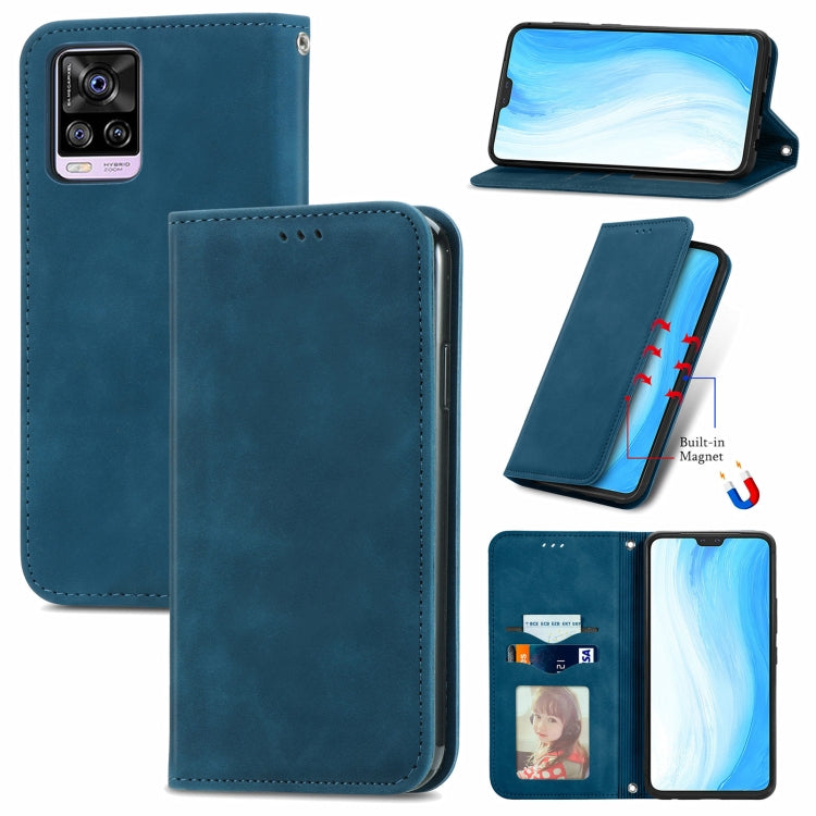 Retro Skin Feel Business Magnetic Horizontal Flip Leather Case with Holder & Card Slots & Wallet & Photo Frame, For vivo S7, For vivo S7 E, For LG Velvet 2 Pro, For Huawei Bova 8 SE Youth, For Blackview A100