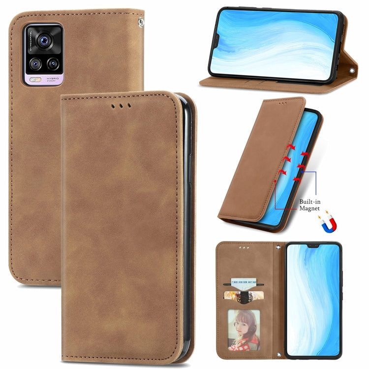 Retro Skin Feel Business Magnetic Horizontal Flip Leather Case with Holder & Card Slots & Wallet & Photo Frame, For vivo S7, For vivo S7 E, For LG Velvet 2 Pro, For Huawei Bova 8 SE Youth, For Blackview A100