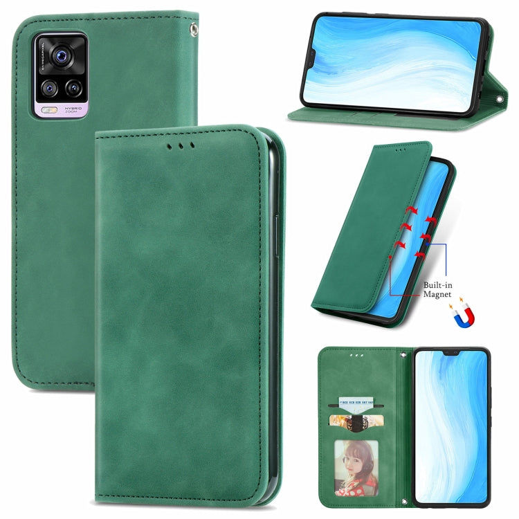 Retro Skin Feel Business Magnetic Horizontal Flip Leather Case with Holder & Card Slots & Wallet & Photo Frame, For vivo S7, For vivo S7 E, For LG Velvet 2 Pro, For Huawei Bova 8 SE Youth, For Blackview A100