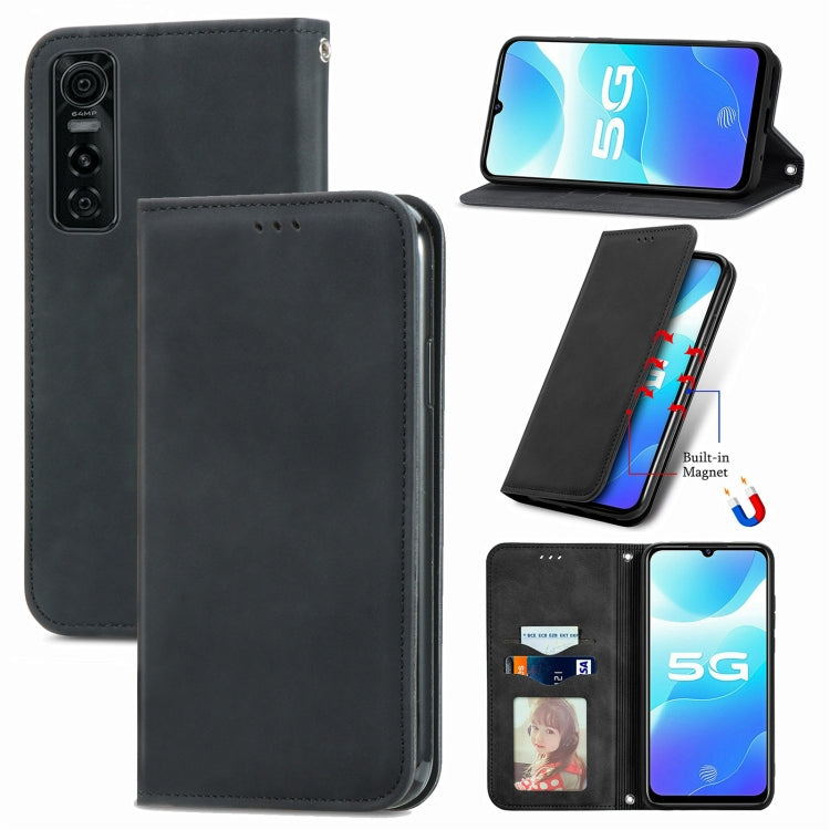 Retro Skin Feel Business Magnetic Horizontal Flip Leather Case with Holder & Card Slots & Wallet & Photo Frame, For vivo S7, For vivo S7 E, For LG Velvet 2 Pro, For Huawei Bova 8 SE Youth, For Blackview A100