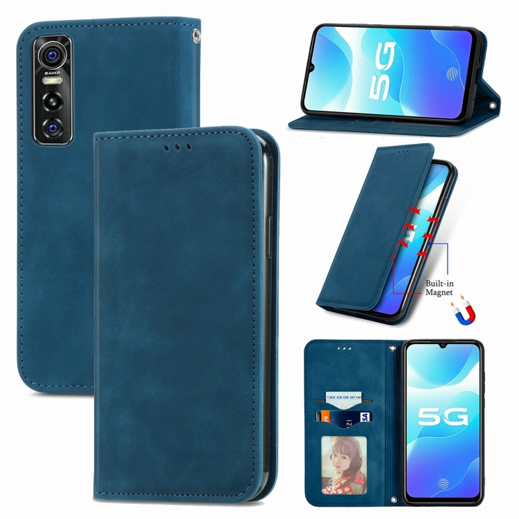 Retro Skin Feel Business Magnetic Horizontal Flip Leather Case with Holder & Card Slots & Wallet & Photo Frame, For vivo S7, For vivo S7 E, For LG Velvet 2 Pro, For Huawei Bova 8 SE Youth, For Blackview A100