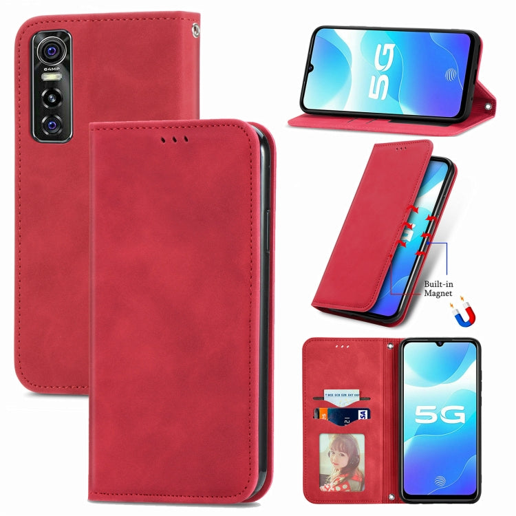 Retro Skin Feel Business Magnetic Horizontal Flip Leather Case with Holder & Card Slots & Wallet & Photo Frame, For vivo S7, For vivo S7 E, For LG Velvet 2 Pro, For Huawei Bova 8 SE Youth, For Blackview A100