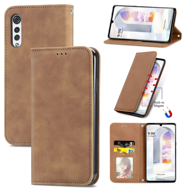 Retro Skin Feel Business Magnetic Horizontal Flip Leather Case with Holder & Card Slots & Wallet & Photo Frame, For vivo S7, For vivo S7 E, For LG Velvet 2 Pro, For Huawei Bova 8 SE Youth, For Blackview A100