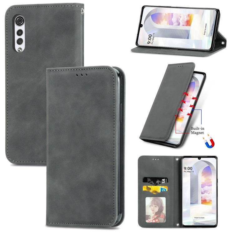 Retro Skin Feel Business Magnetic Horizontal Flip Leather Case with Holder & Card Slots & Wallet & Photo Frame, For vivo S7, For vivo S7 E, For LG Velvet 2 Pro, For Huawei Bova 8 SE Youth, For Blackview A100