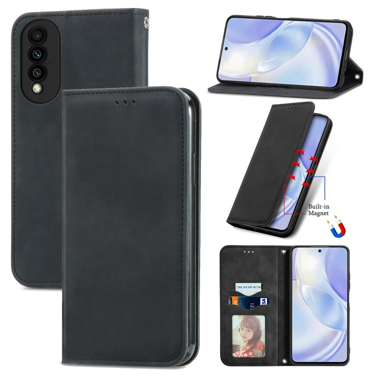 Retro Skin Feel Business Magnetic Horizontal Flip Leather Case with Holder & Card Slots & Wallet & Photo Frame, For vivo S7, For vivo S7 E, For LG Velvet 2 Pro, For Huawei Bova 8 SE Youth, For Blackview A100