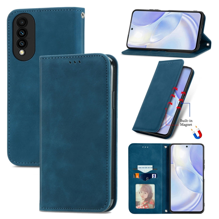 Retro Skin Feel Business Magnetic Horizontal Flip Leather Case with Holder & Card Slots & Wallet & Photo Frame, For vivo S7, For vivo S7 E, For LG Velvet 2 Pro, For Huawei Bova 8 SE Youth, For Blackview A100